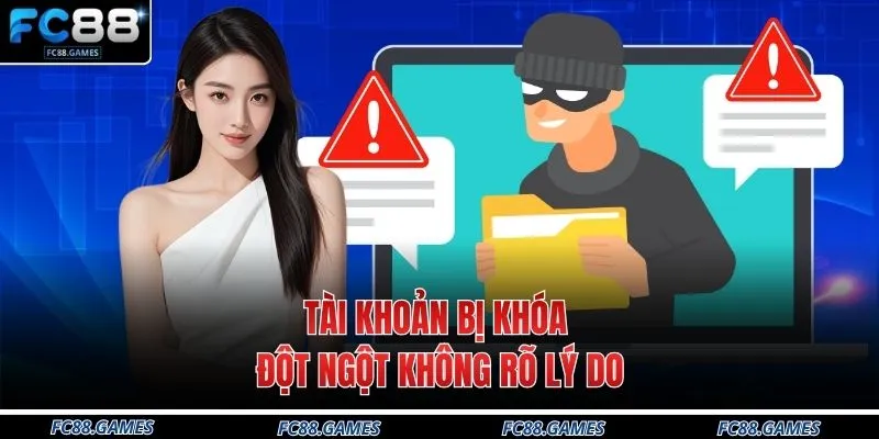 Nhận Biết Nhà Cái Lừa Đảo Tại Sân Chơi FC88 Qua 3 Dấu Hiệu 4 Tài khoản bị khóa đột ngột không rõ lý do